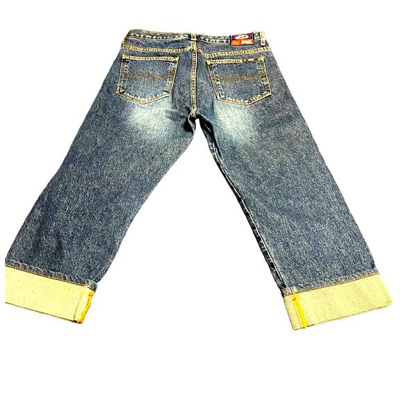 Bongo Jeans Women's Capri XL Size 13 Cuffed Medium Blue Denim - Picture 9 of 16